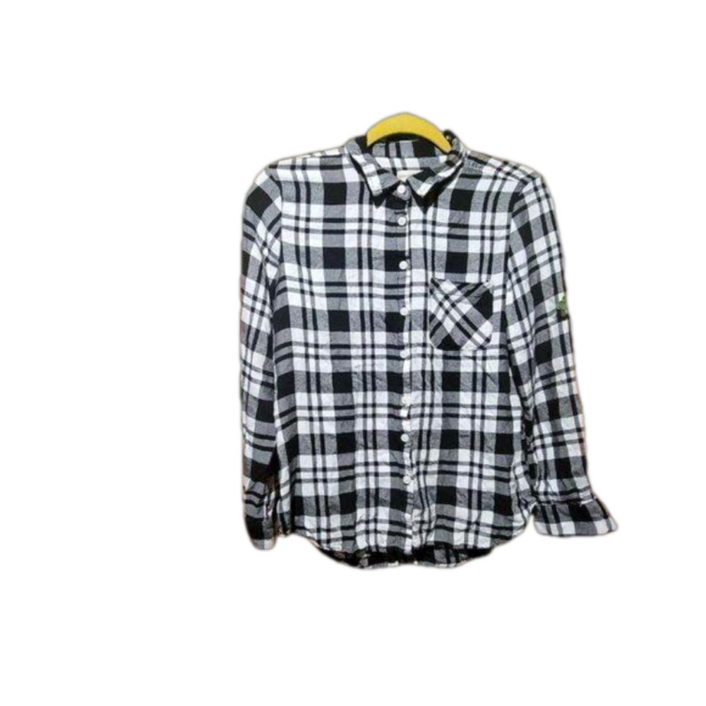 Alexander Jordan Women's Black & White Plaid Flannel Longsleeve Size Medium